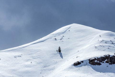 Snow capped mountain in Picabo, Idaho