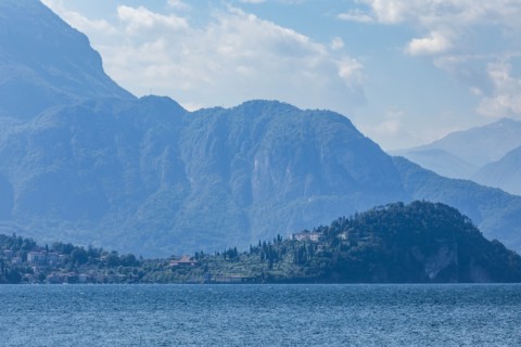 Mountains by Lake Como in Lombardy, Italy