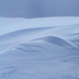 Markings in snow on Dolomites, Italy