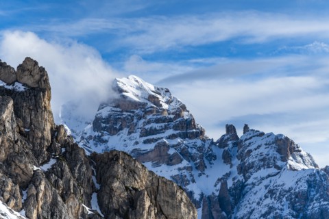 Mountain peaks in Dolomites, Italy