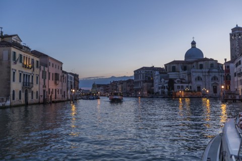 Grand Canal at sunset in Venice, Italy