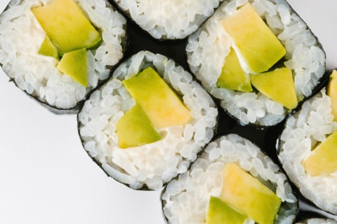 Sushi with avocado