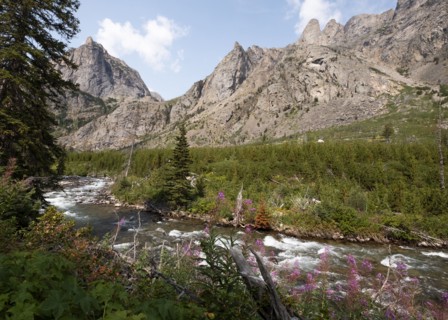 Mountains and river in Montana, USA