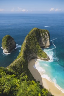 Cliffs by Kelingking Beach in Nusa Penida, Indonesia