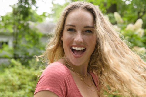 Portrait of smiling young woman