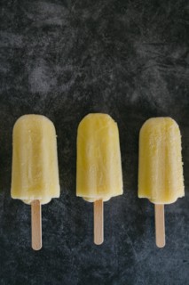 Row of lemon ice pops