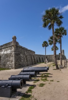 Cannons by Castillo de San Marcos in St. Augustine