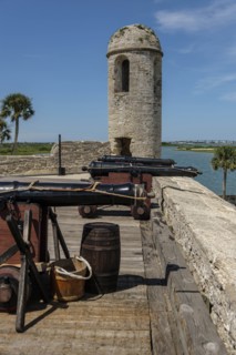 Cannons on Castillo de San Marcos in St. Augustine