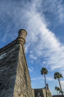 Low angle view of Castillo de San Marcos in St. Augustine