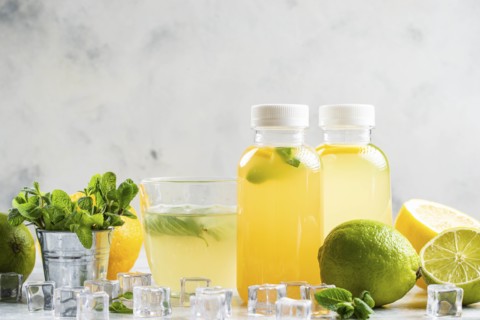 Lemonade with ingredients