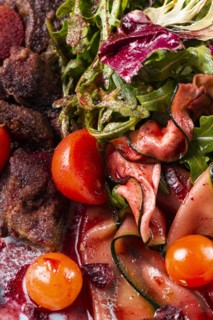 Salad with beef