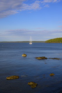 Yacht in Bar Harbor, Mount Desert Island, USA