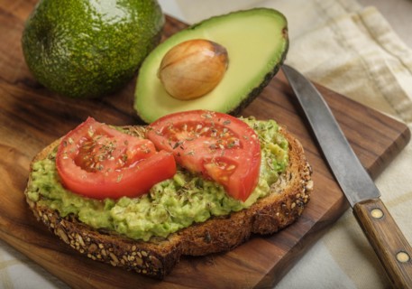 Avocado and tomato on toast