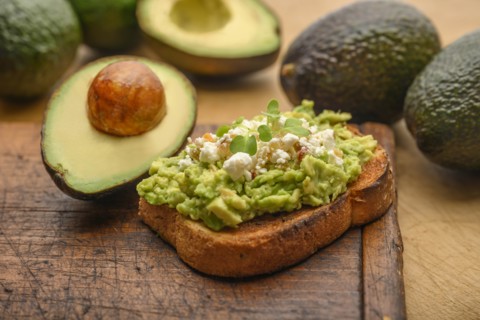 Avocado and feta on toast