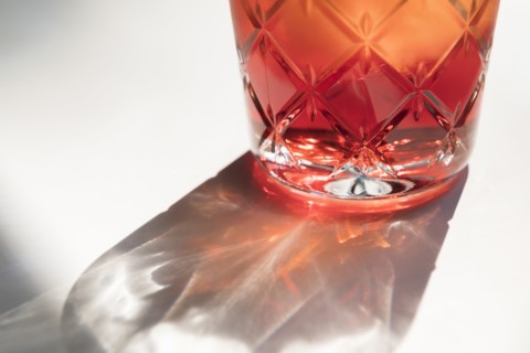 Negroni cocktail with shadow