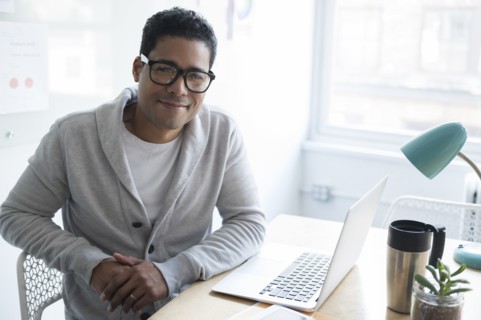 Businessman at office desk