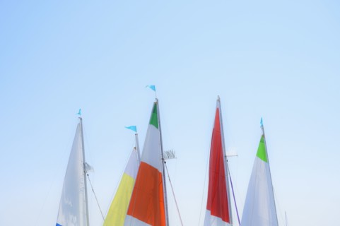 Sails against clear sky
