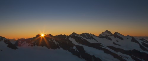 Bernese Oberland at sunrise in Canton of Bern, Switzerland