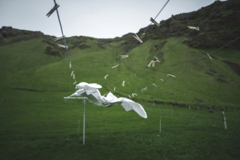 Clothesline by mountain