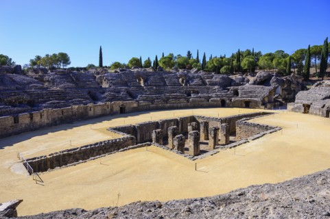 Roman ruins of Italica in Santiponce, Spain