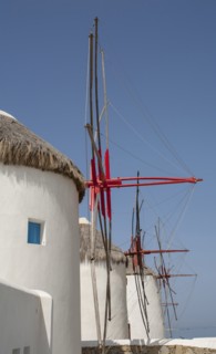 Windmills in Mykonos, Greece