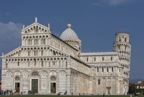 Leaning Tower of Pisa and Piazza dei Miracoli in Tuscany, Italy