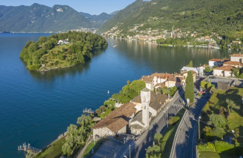 Isola Comacina island in Lake Como in Lombardy, Italy