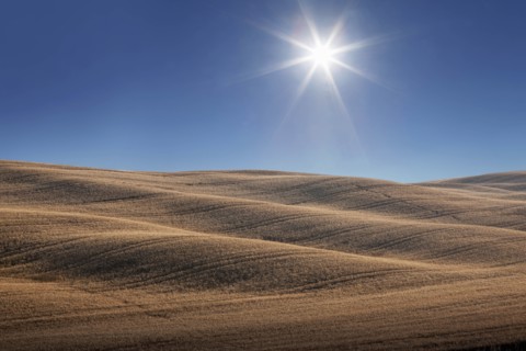 Hills under sun