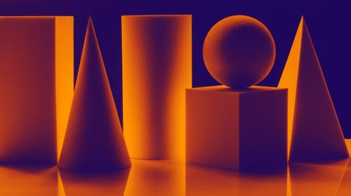 Orange geometric shapes