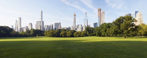 Central Park and skyscrapers in New York City