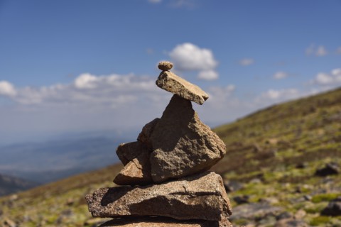 Cairn on Mount Flora in Colorado