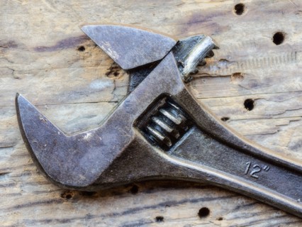 Close up of wrench