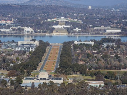 Aerial view of Canberra, Australia