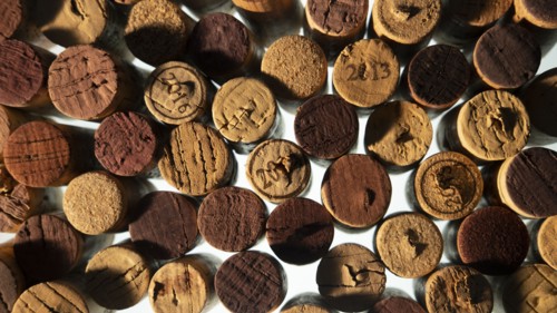 Collection of wine corks