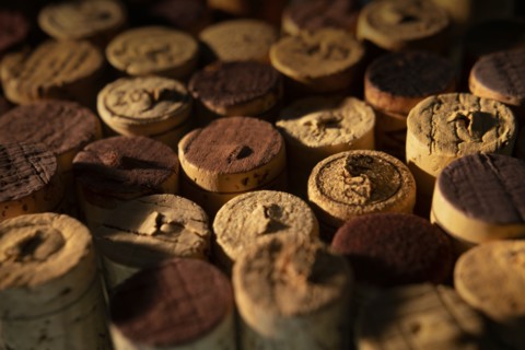 Collection of wine corks