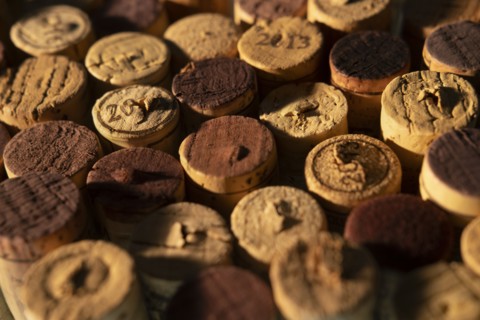 Collection of wine corks