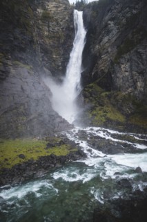 Svoufallet waterfall in Gjora, Switzerland
