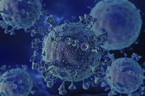 Digitally generated image of Coronavirus