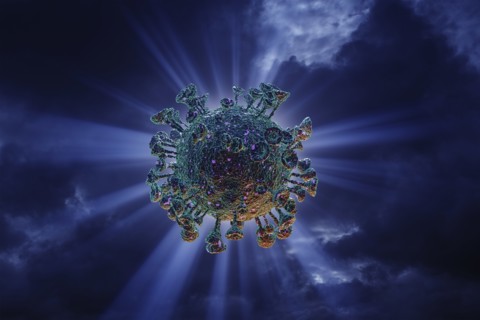 Digitally generated image of Coronavirus