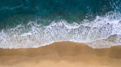 Drone shot of beach
