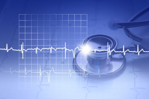 Multiple exposure of electrocardiogram and stethoscope