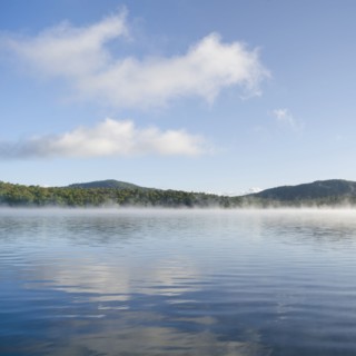 Lake in fog
