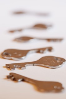 Keys on white background
