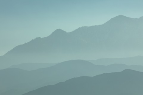 Silhouette of mountain range