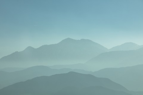Silhouette of mountain range