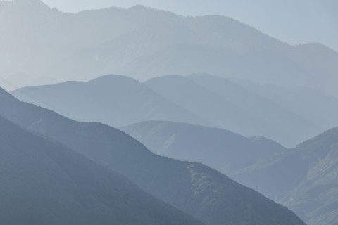 Silhouette of mountain range