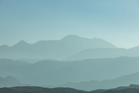 Silhouette of mountain range
