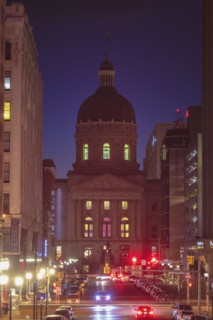 Indianapolis, Indiana, USA, Indiana State Capitol at night