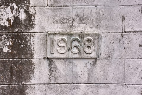 Year carved in facade