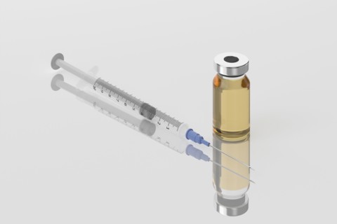 Studio shot of Corona virus vaccine